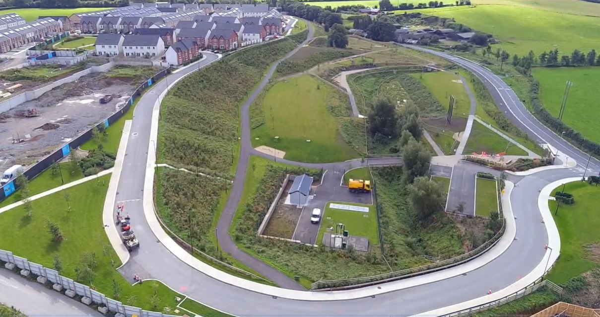 Oak Park, Naas; aerial view of Public Park.