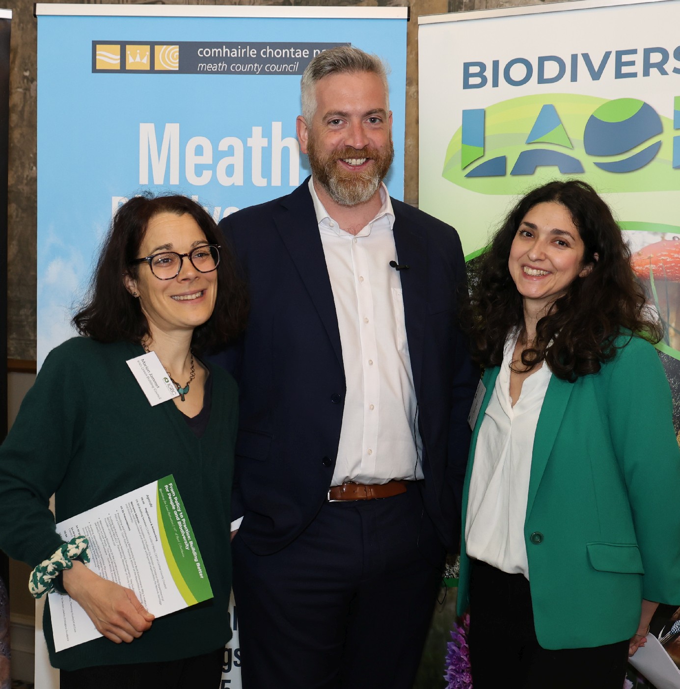 Minister of State for Nature, Heritage and Biodiversity Christopher O'Sullivan with the IGBC Biodiversity Team